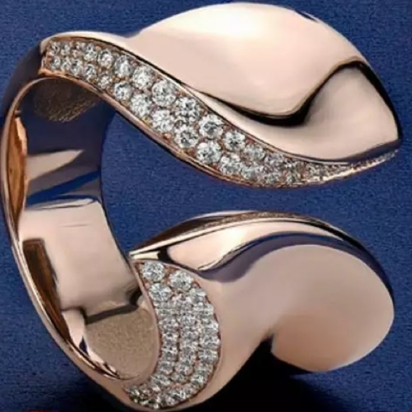 Noir Pave Rosetone Sterling Silver Band Ring - Picture 4 of 4